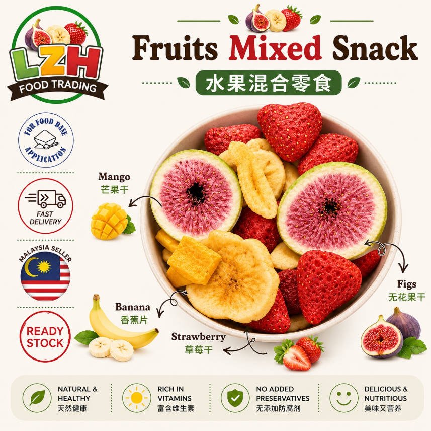 Fruit Mixed Snack(mango,banana,stawberry,figs) (400g)